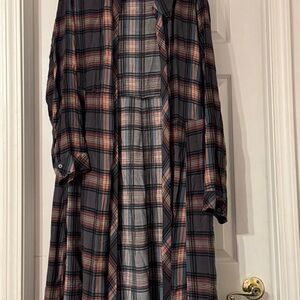 Plaid Long Sleeve Dress